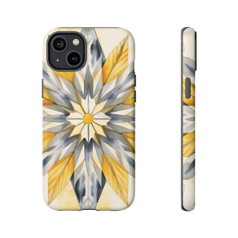 Sunshine Bloom Mosaic - Impact Resistant Phone Case iPhone 14 Plus Matte